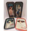 Image 1 : 4 Pc Vintage Lot Of Coca Cola Advertising Serving Trays