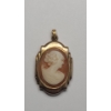 Image 1 : 10K Yellow Gold Locket With Beautiful Cameo - Weight: 3.4g
