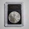 Image 1 : 2024 American Eagle 1 Oz 999 Fine Silver Round in Bradford Exchange Slabbed Authenticated BU