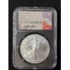 Image 1 : 2023 NGC First Day Of Issue MS 70 1 Oz .999 Fine Silver American Eagle- Signed By Michael Gaudioso 