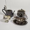 Image 1 : 5lb Collection of Vintage Silver-Plated Holloware and Serving Accessories
