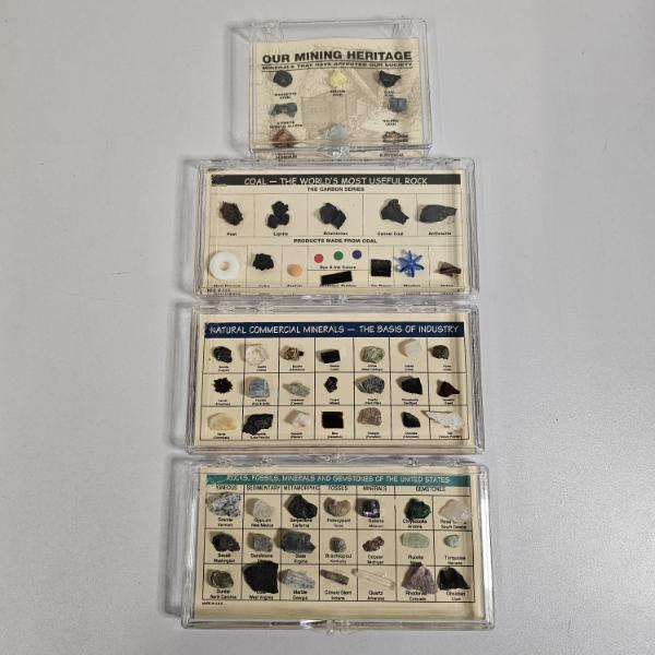 Vintage Geological Specimen Display Kit (see description)