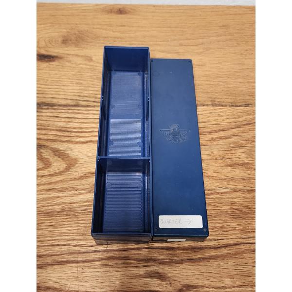 Whitman Blue Coin Storage Box for 2x2 Holders w/ Divider 2x2x9