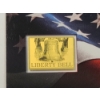 Image 2 : U.S Liberty Bell 1/1000 Oz .999 Fine Gold In Collectible Assay Card 