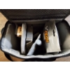 Image 3 : Black Lowepro Format 160 9" Camera Bag with Various Camera Accessories