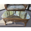 Image 1 : *Pick Up At Mantua Home-No Shipping Available* Beautiful Classic 22wx43Lx16h  Wicker Rattan Glass To
