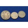 Image 1 : 1961 Silver Canadian 50 Cent Coin , 1961 100 Yen Silver Coin & 1958 100 Yen Silver Coin