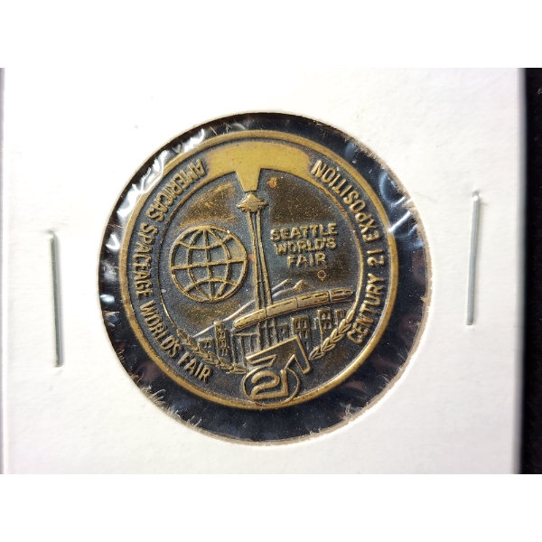 Unique America's Space Age Seattle World's Fair Century 21 Exposition Coin