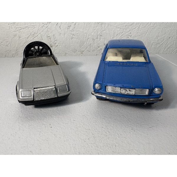 Lot of 2 Die-Cast Collectible Vintage Toy Cars Including 1965 Ford Mustang Fastback Model