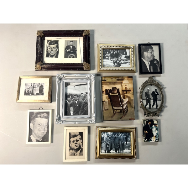 Lot of 11 Small Picture Frames with JFK Pictures