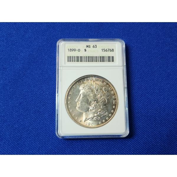 1899-O Morgan Silver Dollar ANACS MS 63 