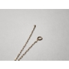 Image 4 : 10K Gold Necklace With Circle Pendant & Nice Clear Stone ~ Weighs 0.5 Grams Total
