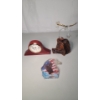 Image 1 : Small Quartz Mantle Clock, Eagle Paper Weight & Blown Glass Eagle Figurine 