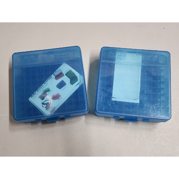 2 Plastic Ammo Boxes - MTM Case-Gard P-100 (x2 100 Round Flip Top Cases)