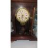 Image 3 : Antique "Gingerbreak" Type Kitchen Clock with Alarm 23" x 16"