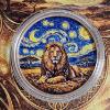 Image 2 : 2026 African Big Five Starry Night Fusion Lion 1 oz Colorized Copper Round