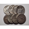Image 1 : Eight Assorted United States 90% Silver Quarters ~ FACE VALUE $2.00