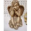 Image 5 : Two Decorative Statues ~ 9 Inch Tall Angel & 11 Inch Tall Dog 