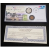 WWII 60th Anniversary Commemorative Coin and Stamp Set Including 1945 Silver Half Dollar