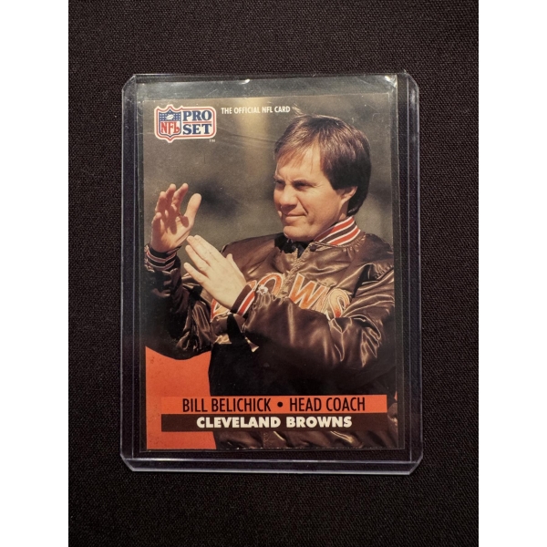 1991 Pro Set Bill Belichick Cleveland Browns Rookie Card #126 - Mint Condition