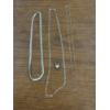 Image 1 : Genuine Sterling Silver Chains & Charm - 43.2 Grams - All Pieces Marked & Have Been Test 