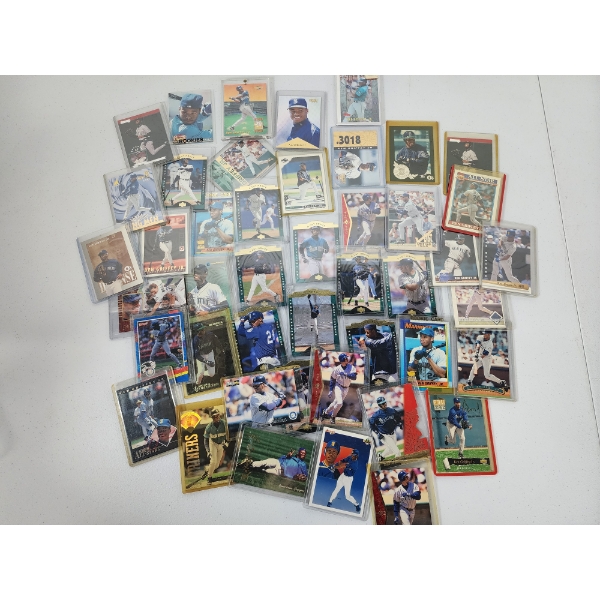 Large Lot of Assorted Ken Griffey Jr. Baseball Cards - All in Protective Holders