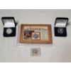 Image 1 : Four Assorted United States Coins With Displays - $1.25 90% Silver & Colorized Non Silver Kennedy