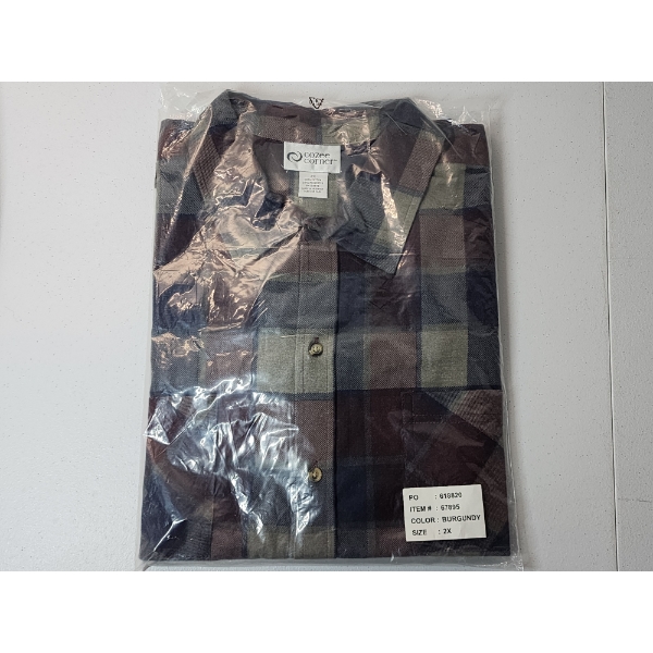 Brand New in Package Men's 2X Cozee Corner Flannel 