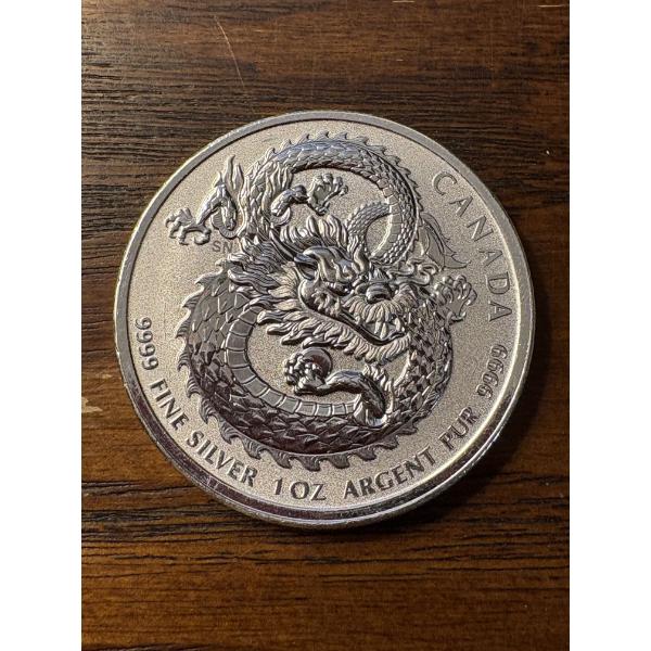 2019 1 oz Canadian Lucky Dragon High Relief Silver Coin - FV $5.00 (CAD)