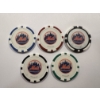 Image 2 : New York Mets Poker Chip Set - Mint Condition - Complete Set 5 Chips