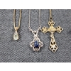 Image 2 : Three Sterling Silver Necklaces Including Crucifix Pendant & More - Total Weight 11.4 Grams