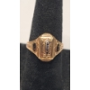 Image 1 : Vintage 10K Yellow Gold With Black Enamel Art Déco Class Ring - Size 5 - Weight: 4.0g
