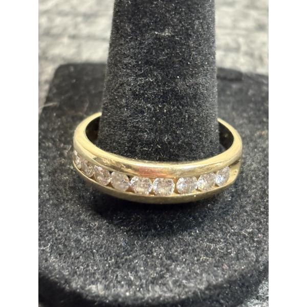 Gorgeous 14K Gold Diamond Ring - 6.5 Grams - Size 13