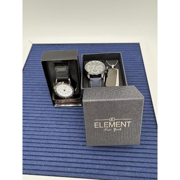 2 Watches in Cases - Element New York - Sharp Quartz 