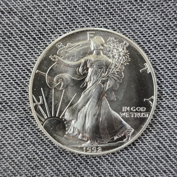1992 United States 1 Oz .999 Fine Silver American Eagle Round ~ Mint Condition!