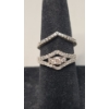 Image 2 : 10K White Gold 1/2 Carat Diamond Engagement Ring Set - Size 5 - Weight: 2.8g