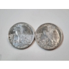 Image 2 : Two Walking Liberty 90% Silver Half Dollars: 1947 & 1941-S FV: $1.00