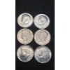 Image 1 : (6) 1964 90% Silver Kennedy Half Dollars - Face Value: $3.00