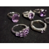 Image 2 : Gorgeous Amethyst Sterling Silver Rings Weighing Total of 17.8 Grams