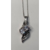 Image 3 : Lovely Sterling Silver 18" Necklace With Sterling Silver Heart Dangle Earrings - Weight: 7.5g