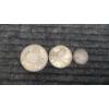 Image 1 : Lot Of (3) Foreign Silver Coins Canadian Quarter,  Canadian 5 Cents & Australian Florin
