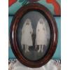 Image 1 : Antique 24" x 18" Oval Photo In Frame - Curved Glass