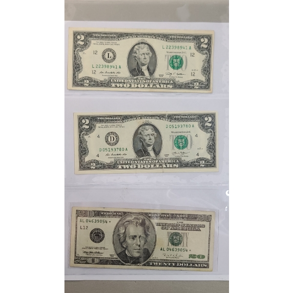 
Assorted United States Currency Including Series 1999 $20 Federal Reserve Note - Face Value: $24.00