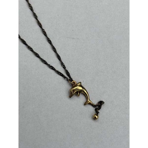 10K Dolphin Necklace - Italy - 17 inches - 1.3 Grams