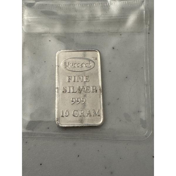 Rare Vintage BlueCoat 10 Gram .999 Fine Pure Silver Pure Bar - Mint Condition