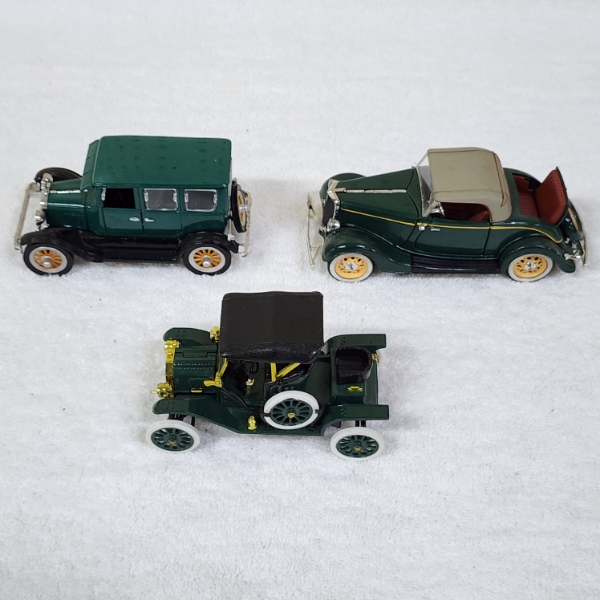 Three Assorted Collectible Die Cast Scale Replica Collectible Cars
