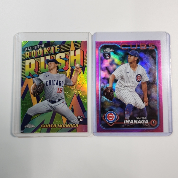 Two 2024 SHOTA IMANAGA Chicago Cubs Rookie Cards 