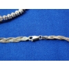 Image 5 : Sterling Silver Jewelry: Necklace & 3 Bracelets: Tennis, Rose Detail, & Herringbone: TW: 33.8g