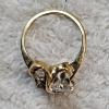Image 4 : 14K Size-6 (5.6g) Yellow Gold with Stunning Diamond Ring
