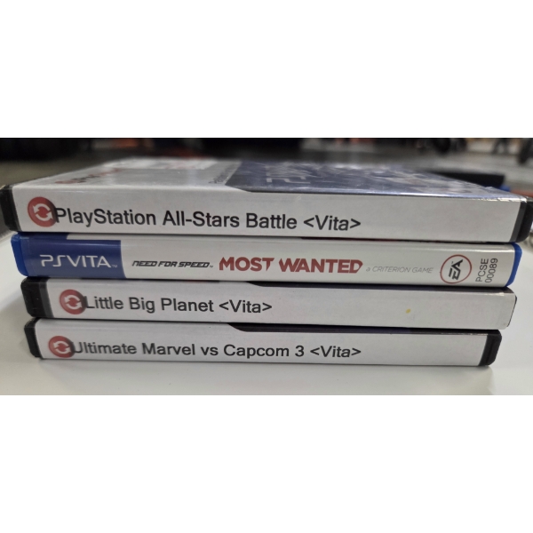 Four Excellent Condition PSVITA Handheld Game Console Game Cartridges 